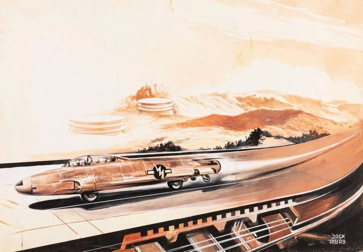 Here Speaks Mars, illustrazione firmata Jack Away 1950