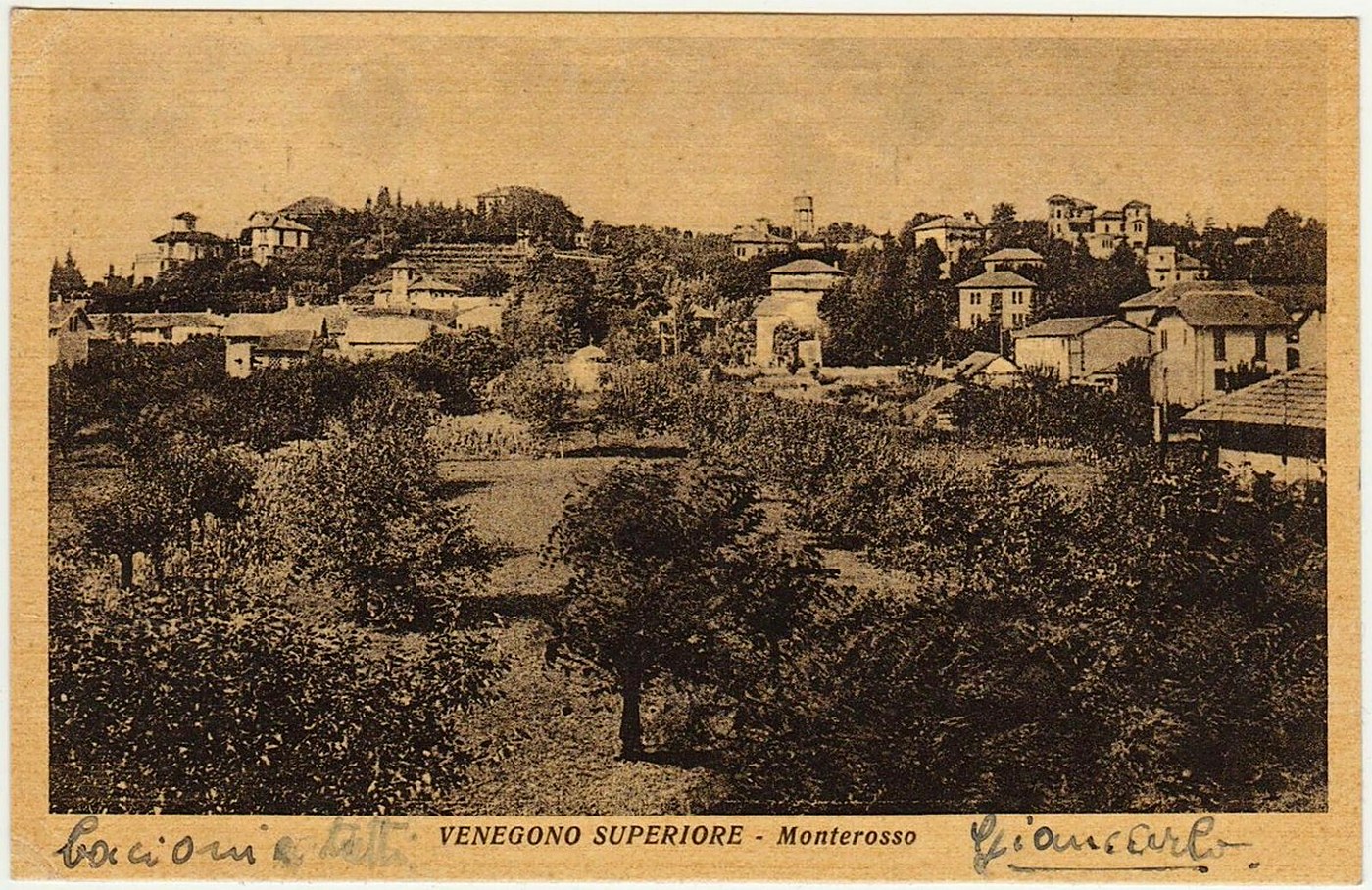 Cartolina d'epoca di Venegono Superiore, Monterosso