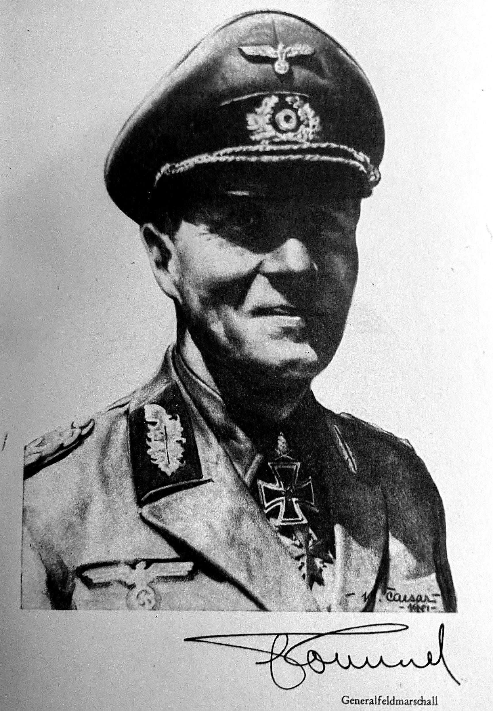 Ritratto di Erwin Rommel disegnato da Kurt Caesar, 1941